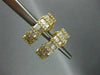 ESTATE 1.75CT DIAMOND 14KT YELLOW GOLD BAGUETTE & ROUND HANGING EARRINGS 15722