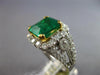 LARGE 5.0CT DIAMOND & AAA COLUMBIAN EMERALD 14KT 2 TONE GOLD 3D ENGAGEMENT RING