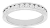 .50CT DIAMOND 14KT WHITE GOLD 3D CHANNEL FILIGREE SEMI ETERNITY ANNIVERSARY RING