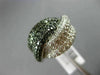 ESTATE LARGE 2.68CT BLACK & WHITE DIAMOND 14K WHITE GOLD INFINITY LOVE KNOT RING