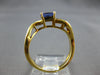 1.0CT DIAMOND & AAA TANZANITE 18K YELLOW GOLD OVAL & EMERALD CUT FUN RING #28032