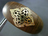 ESTATE .30CT DIAMOND 14K YELLOW GOLD HANDCRAFTED FILIGREE WOODEN BANGLE BRACELET