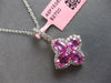LARGE 2.72CT DIAMOND & AAA PINK SAPPHIRE 14KT ROSE GOLD 3D OVAL & ROUND PENDANT
