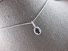 ESTATE .8CT DIAMOND & AAA SAPPHIRE 14KT WHITE GOLD 3D OVAL & ROUND PENDANT 28160