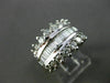ESTATE WIDE 1.16CT DIAMOND 14KT WHITE GOLD CLASSIC LOVE ANNIVERSARY RING #11405