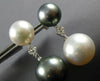 EXTRA LARGE SOUTH SEA & TAHITIAN PEARL 18KT WHITE GOLD CLASSIC HANGING EARRINGS