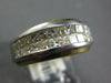 WIDE 1.52CT DIAMOND 14KT 2 TONE GOLD PRINCESS 2 ROW INVISIBLE ANNIVERSARY RING