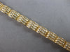 ESTATE WIDE 3.02CT DIAMOND 14KT YELLOW GOLD 3D MULTI ROW CHANNEL TENNIS BRACELET