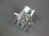 ESTATE .75CT DIAMOND 14KT WHITE GOLD ROUND CLUSTER SQUARE HALO OCTAGON FUN RING