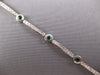 2.30CT DIAMOND & AAA EMERALD 14KT WHITE GOLD 3D ROUND BEZEL LOVE TENNIS BRACELET