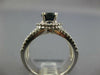 WIDE 1.87CT DIAMOND & AAA SAPPHIRE 14KT WHITE GOLD 3D ROUND HALO ENGAGEMENT RING