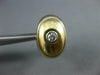 ESTATE LARGE .24CT DIAMOND 14KT 2 TONE GOLD OVAL SOLITAIRE CLIP ON EARRINGS #708