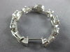 3.69CT DIAMOND 18KT WHITE GOLD ROUND & BAGUETTE INSIDE OUT HOOP HANGING EARRINGS