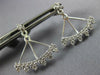ESTATE .94CT DIAMOND 18KT WHITE GOLD CLASSIC CROWN JACKET HANGING EARRING SET