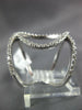 ESTATE EXTRA LARGE .91CT DIAMOND 14KT WHITE GOLD 3D LOVE KNOT INFINITY FUN RING