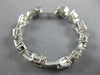 LARGE 4.48CT DIAMOND 18K WHITE GOLD MULTI SHAPE INSIDE OUT HOOP HANGING EARRINGS