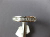 ESTATE 1.85CT DIAMOND 14KT WHITE GOLD ROUND & BAGUETTE CHANNEL ANNIVERSARY RING
