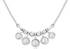 .40CT DIAMOND 14K WHITE GOLD 5 STONE GRADUATING JOURNEY CHANDELIER LOVE NECKLACE