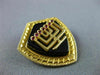 ANTIQUE .26CT AAA RUBY & AAA ONYX 14KT YELLOW GOLD MENORAH BROOCH PIN #MILANO24