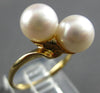 ESTATE AAA SOUTH SEA PEARL 14KT YELLOW GOLD CLASSIC CRISS CROSS LOVE RING 28165