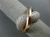 ESTATE LARGE 2.20CT DIAMOND 14KT ROSE GOLD MULTI ROW INFINITY SEMI ETERNITY RING