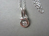 ESTATE 0.25CTW SOLITAIRE 14KT WHITE GOLD PENDANT WITH CHAIN F VVS 18" #21744