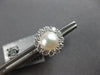 .90CT DIAMOND & AAA SOUTH SEA PEARL 18KT & 14KT WHITE GOLD FLOWER STUD EARRINGS