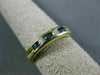 ESTATE .46CT DIAMOND & AAA SAPPHIRE 14KT YELLOW GOLD 3D ANNIVERSARY RING # 11157