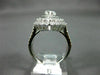ESTATE LARGE 3.11CT DIAMOND 14K WHITE GOLD CLASSIC HALO FILIGREE ENGAGEMENT RING