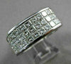 ESTATE LARGE 5.04CT PRINCESS CUT DIAMOND 18K WHITE GOLD ANNIVERSARY RING #20596