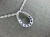 ESTATE .99CT AAA SAPPHIRE 18KT WHITE GOLD 3D OPEN TEAR DROP CLASSIC PENDANT