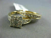 LARGE 1.54CT ROUND DIAMOND & AAA SAPPHIRE 14K YELLOW GOLD 3D ENGAGEMENT RING SET