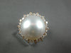 EXTRA LARGE .98CT DIAMOND & AAA SOUTH SEA PEARL 18KT ROSE GOLD FLOWER LOVE RING