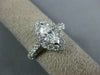 ESTATE 1.32CT DIAMOND 14K WHITE GOLD MARQUISE & ROUND HALO ENGAGEMENT RING #1542