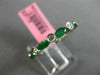 ESTATE .90CT DIAMOND & AAA EMERALD 18K WHITE GOLD SEMI ETERNITY ANNIVERSARY RING