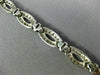 ESTATE WIDE 2.80CT DIAMOND 14K WHITE GOLD 3D MATTE ETOILE TENNIS BRACELET #21539