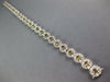 5.05CT WHITE & MOCHA DIAMOND 18K WHITE GOLD 3D MULTI FLOWER LOVE TENNIS BRACELET