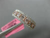 ESTATE 1.02CT WHITE & PINK DIAMOND 18KT WHITE & ROSE GOLD HALO ANNIVERSARY RING