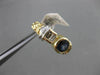 ESTATE 1.89CT DIAMOND & AAA SAPPHIRE 14KT TWO TONE GOLD FILIGREE ENGAGEMENT RING
