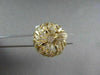 ANTIQUE WIDE  1.60CT DIAMOND 18KT YELLOW GOLD 3D OPEN FILIGREE FLOWER LEAF RING