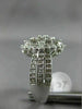ESTATE LARGE 1.50CT DIAMOND 14KT WHITE GOLD 3D FILIGREE MARQUISE CLUSTER RING FG