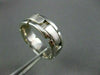 ESTATE WIDE 14KT WHITE GOLD SOLID BRICK LOOK MENS WEDDING RING HANDSOME!! #1007