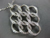 ESTATE LARGE 1.02CT DIAMOND 18KT WHITE GOLD MULTI LINK LOVE KNOT FLOWER PENDANT