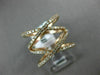 ESTATE LARGE .72CT DIAMOND 14KT ROSE GOLD 3D MULTI ROW CRISS CROSS LOVE RING