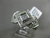 ESTATE MASSIVE .70CT DIAMOND ROUND PRINCESS 14K WHITE GOLD HEART FRIENDSHIP RING