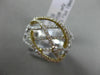 ESTATE WIDE .73CT DIAMOND 18KT TWO TONE GOLD MULTI ROW CRISS CROSS INFINITY RING
