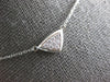 ESTATE .11CT DIAMOND 14KT WHITE GOLD 3D PAVE TRIANGULAR BY THE YARD FUN NECKLACE