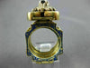 ESTATE .9CT DIAMOND & AAA SAPPHIRE 14K YELLOW GOLD INTERCHANGEABLE RING BRACELET