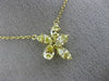 ESTATE GIA 1.57CT WHITE & FANCY YELLOW DIAMOND 18KT YELLOW GOLD FLOWER NECKLACE