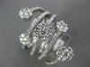EXTRA LARGE 1.47CT DIAMOND 18K WHITE GOLD MULTI ROW CRISS CROSS FLOWER LOVE RING